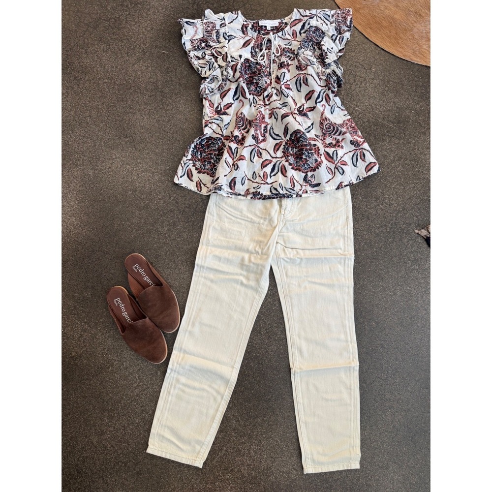 Free PeopleXSandrine Rose The Original Straight Leg Jeans Off White